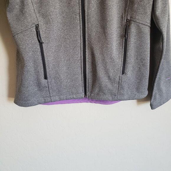 The North Face Canyonwall Softshell Jacket Heather Grey/Lilac Women's M Windwall - Picture 4 of 12